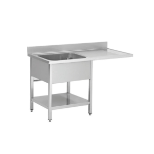 Plonge lave vaisselle - 2 Bacs - égouttoir à droite , 1800 x 700 x850 mm