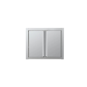 Placard mural en inox - portes battantes, 800 x 400 x 650 mm