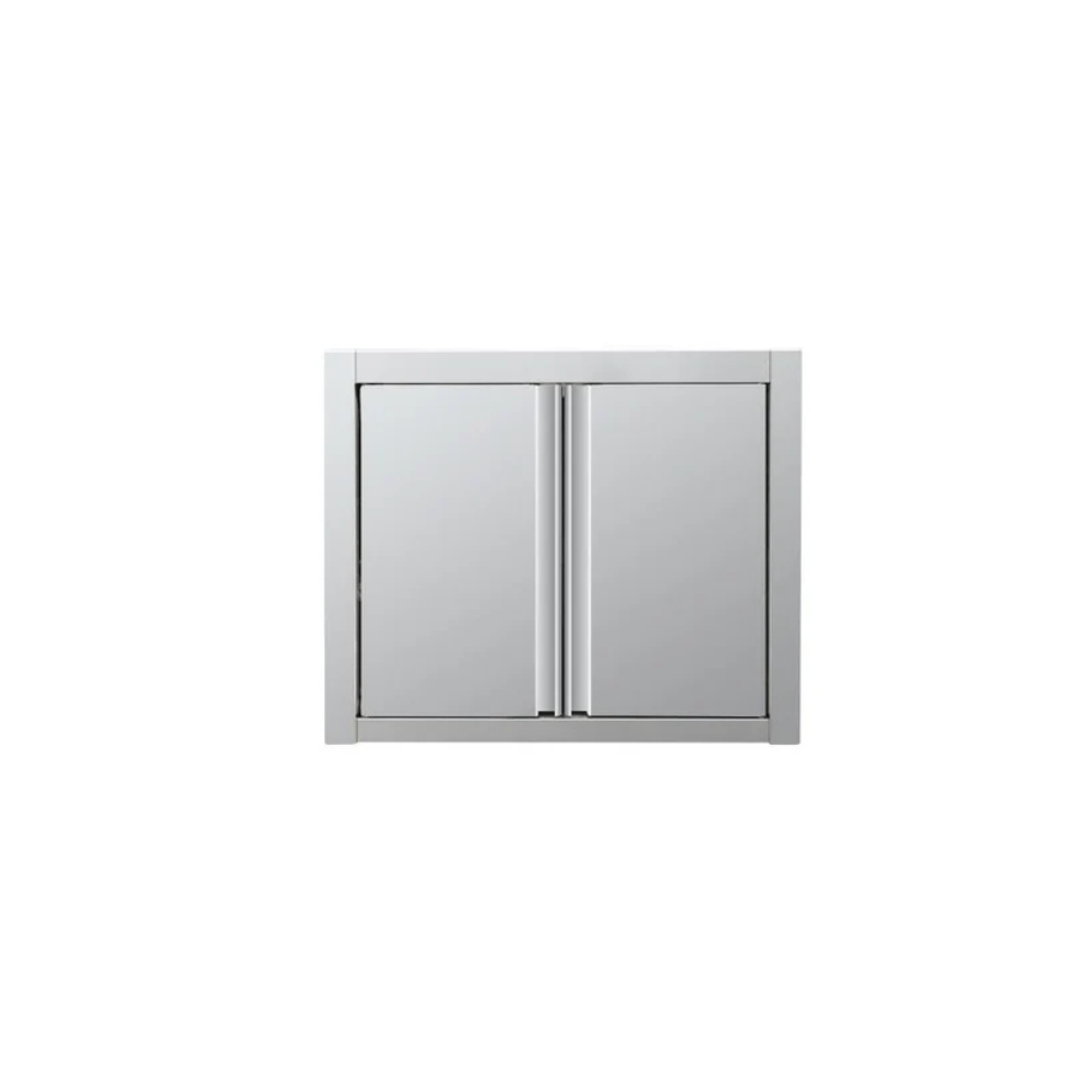 Placard mural en inox - portes battantes, 800 x 400 x 650 mm