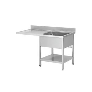 Plonge lave vaisselle - 1 Bac - égouttoir à gauche , 1200 x 700 x850 mm