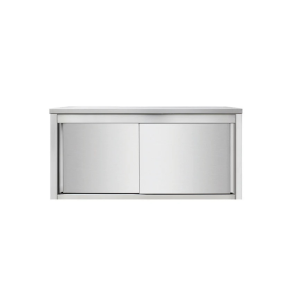 Placard mural en inox - portes coulissantes, 2000 x 400 x 650 mm